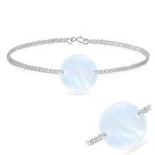 Circle Shell Silver Bracelet BRS-439